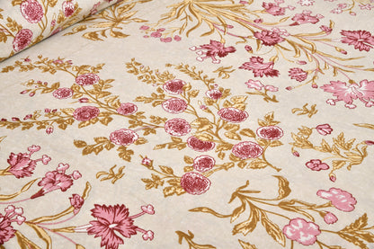 108/108 Darbar Viscose Mix Jumbo Size Double Bedsheet with 2 Pillow Covers, Traditional Design & Cozy Comfort - HLB58